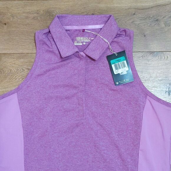Nike Golf Dri fit Tour Performance Sleeveless Collared Tank Top XL NWT - Picture 2 of 7